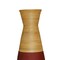 31.5 inch Tall Handcrafted Bamboo Floor Vase, Burgundy and Natural Finish, Decorative Accent, Large Floor Vase, Sustainable Bamboo, Living Room, Dining Room, Entryway Decor, Unique Home Accent